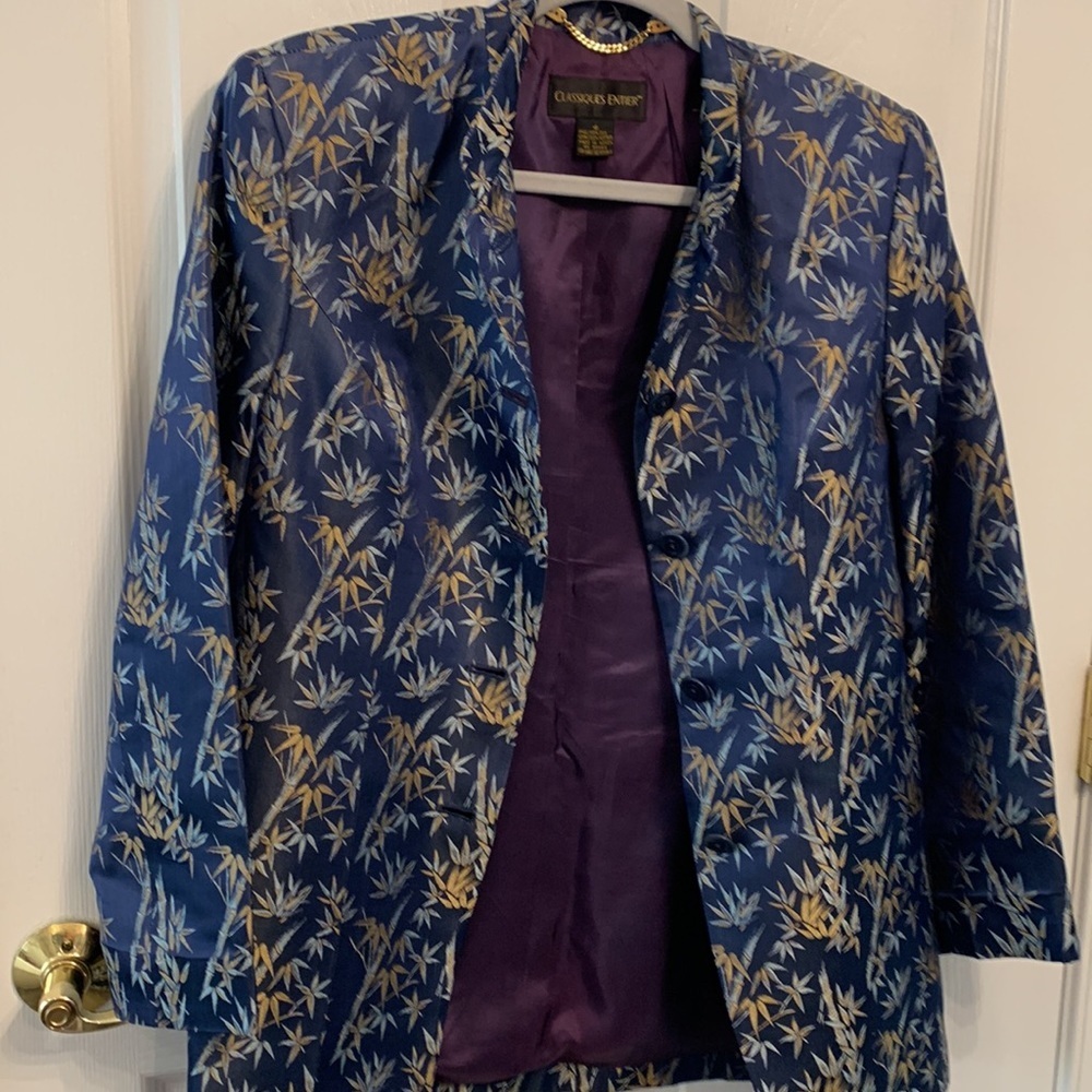 Classiques Entier‎ 100% Silk Blazer size 6 - Picture 4 of 5